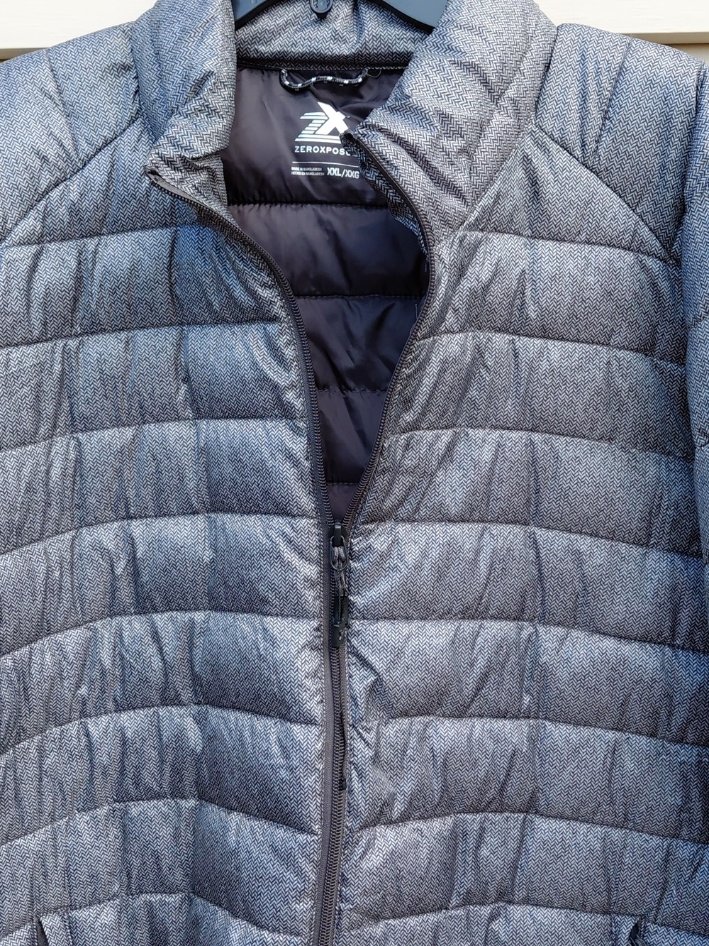 ZEROXPOSUR Men's Gray Lightweight Puffer Jacket Size XXL